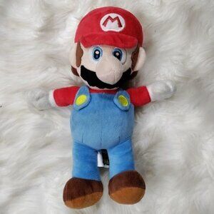 Super Mario Brothers Soft  Plush Stuffed Toy Blue/Red 11"
